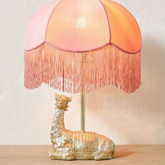 Anthropologie Lars the Llama Table Lamp in Gold NWOT - Picture 2 of 8